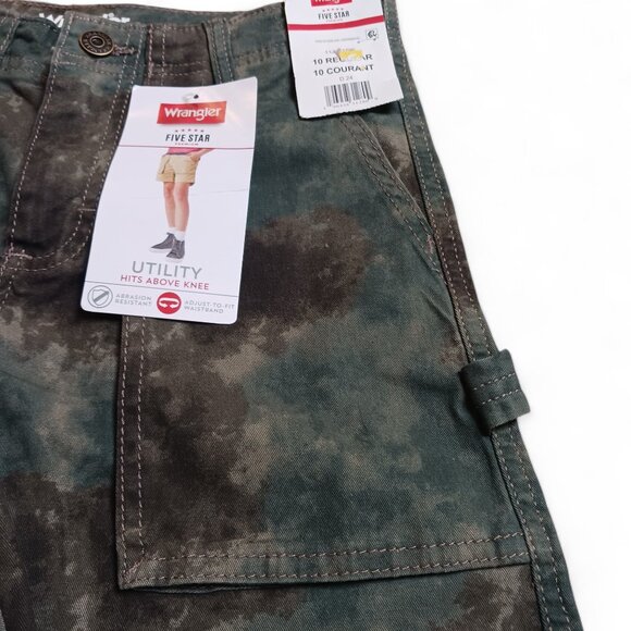 Boys Wrangler 5-Star Premium Camo Cargo Utility Shorts – Size 10R – NWT - Picture 4 of 12